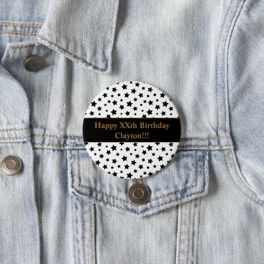 Schwarze Sterne mit der Schaltfläche "Meldung - Ge Button (Beispiel)