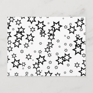 Schwarze Sterne Postkarte
