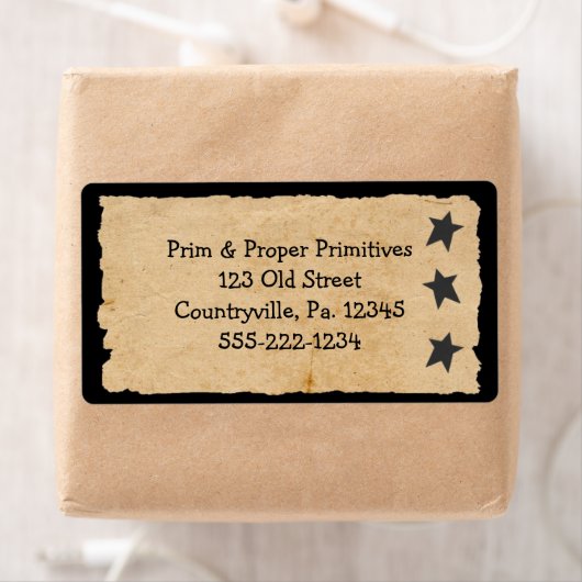 Schwarze Sterne - primitives Unternehmenslabel (Insitu)