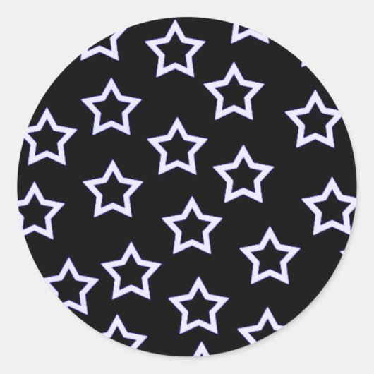 Schwarze Sterne Sticker (Vorderseite)