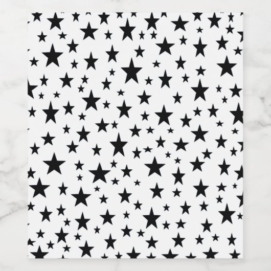 Schwarze Sterne Weinetikett (Einzelnes Label)