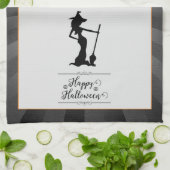 Schwarze Sternexplosion Hexe Halloween Geschirrtuch (Gefaltet)