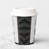 Schwarze Sternexplosion Hexe Halloween Pappbecher (Links)