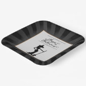 Schwarze Sternexplosion Hexe Halloween Pappteller (Gewinkelt)