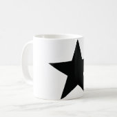 schwarze Sternikone Kaffeetasse (Vorderseite Links)