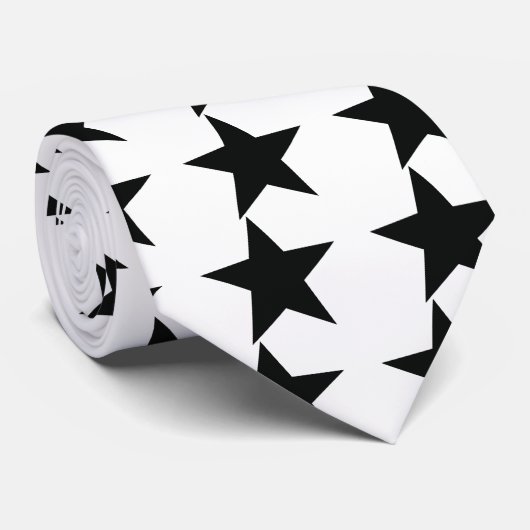schwarze Sternikone Krawatte (Gerollt)