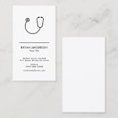 Schwarze Stethoskop-Visitenkarte Visitenkarte (Vorne/Hinten)