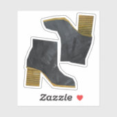 Schwarze Stiefel Aufkleber (Blatt)