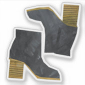 Schwarze Stiefel Aufkleber (Vorderseite)