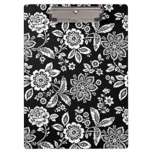 Schwarze Stifte Blume Klemmbrett