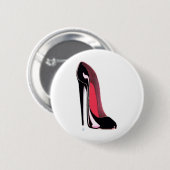 Schwarze Stilett-Schuh-Kunst Button (Vorne & Hinten)