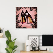 schwarze Stilettos Poster (Heimbüro)