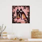 schwarze Stilettos Poster (Küche)