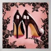 schwarze Stilettos Poster (Vorne)