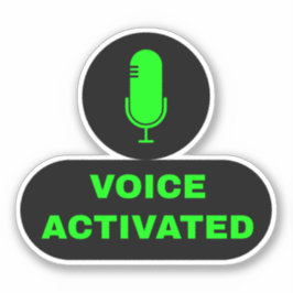 Schwarze Stimme aktiviert Aufkleber