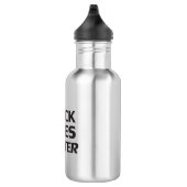 Schwarze Stimmen - Schwarze Buchstaben - Flasche W Edelstahlflasche (Rechts)