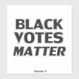 Schwarze Stimmen sind von der modernen Typografie  Aufkleber