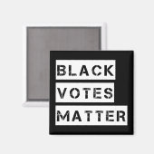 Schwarze Stimmen sind wichtig Stencil benutzerdefi Magnet (Vorderseite/Rückseite)