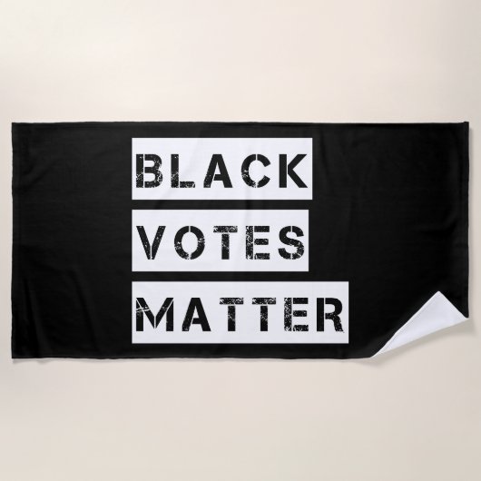 Schwarze Stimmen sind wichtig Stencil benutzerdefi Strandtuch (Vorderseite)