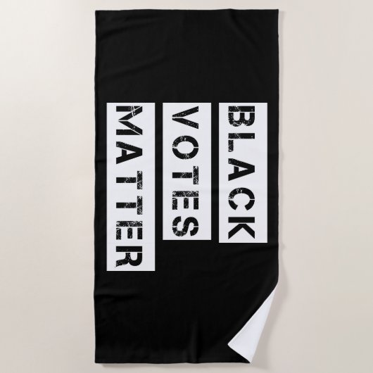 Schwarze Stimmen sind wichtig Stencil benutzerdefi Strandtuch (Vorderseite)