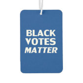 Schwarze Stimmen wichtig - Blaue weiße Lufterfrisc Autolufterfrischer (Rückseite)