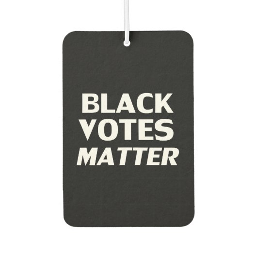 Schwarze Stimmen wichtig - Schwarz-weiße Lufterfri Autolufterfrischer (Vorderseite)