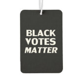 Schwarze Stimmen wichtig - Schwarz-weiße Lufterfri Autolufterfrischer (Rückseite)