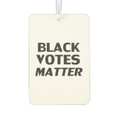 Schwarze Stimmen wichtig - Schwarz-weiße Lufterfri Autolufterfrischer (Rückseite)