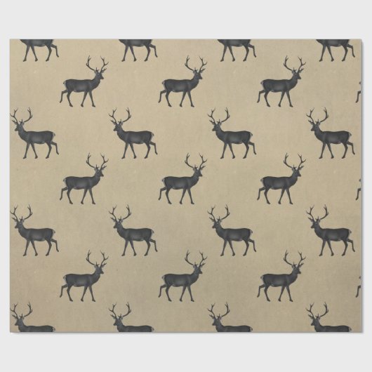 Schwarze Stöcke auf Steinboden Geschenkpapier (Flach)