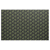 Schwarze Stoffe mit grünen Sternen (Yard (91,4 cm))