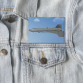 Schwarze, strahlgetriebene militärische Drohne Button (Insitu)