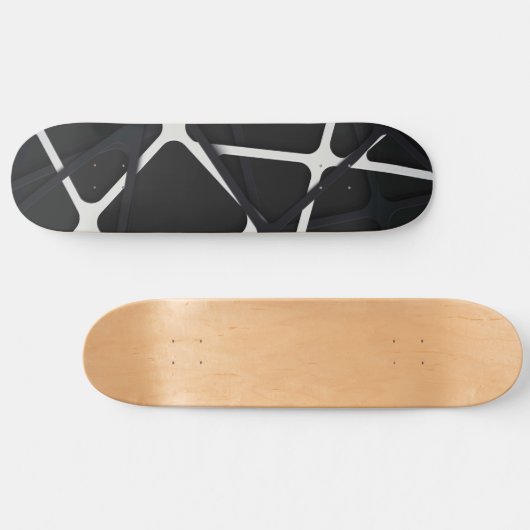 Schwarze Streifen 3D Skateboard (Horizontal)
