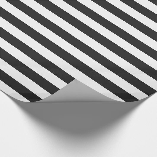 Schwarze Streifen auf benutzerdefinierter Farbe Geschenkpapier (Ecke)