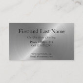 Schwarze Streifen auf Silber-Auto Visitenkarte (Rückseite)