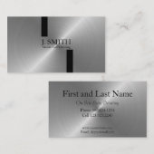 Schwarze Streifen auf Silber-Auto Visitenkarte (Vorne/Hinten)