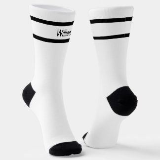 Schwarze Streifen auf weißen Socken hinzufügen