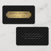 Schwarze Streifen aus Gold-Rahmen Visitenkarte (Vorne/Hinten)