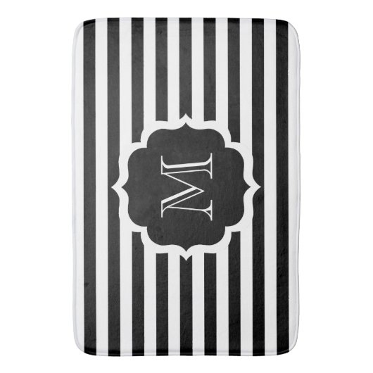 Schwarze Streifen Badematte (Vorderseite Vertikal)