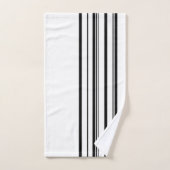 Schwarze Streifen Badhandtuch Set (Handtuch)