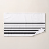 Schwarze Streifen Badhandtuch Set (Handtuch)