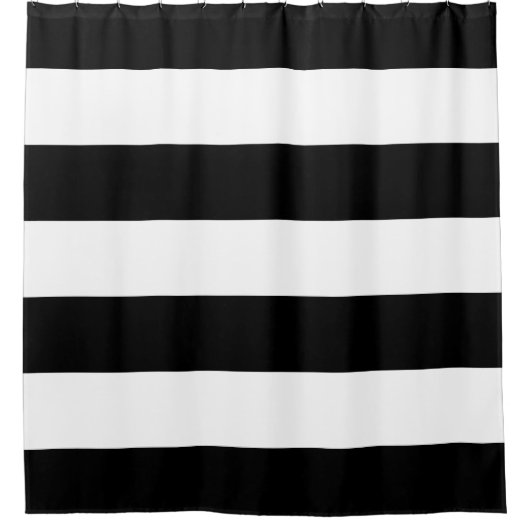 Schwarze Streifen Duschvorhang (Vorderseite)