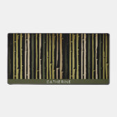 Schwarze Streifen Elegant Custom Schreibtischunterlage (Vorderseite)