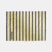 Schwarze Streifen Fleecedecke (Vorderseite (Horizontal))