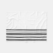 Schwarze Streifen Fleecedecke (Vorderseite (Horizontal))