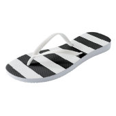 Schwarze Streifen Flip Flops Badesandalen (Schrägansicht)