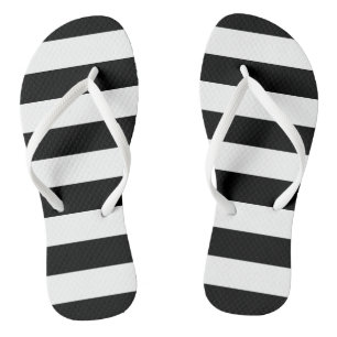 Schwarze Streifen Flip Flops Badesandalen