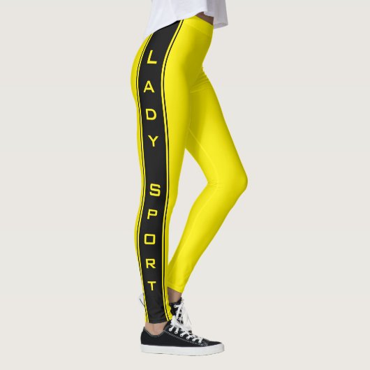 Schwarze Streifen Gelb Leggings oder Farben auswäh (Rechts)