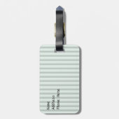 Schwarze Streifen-Gepäckanhänger-Schablone Gepäckanhänger (Rückseite vertikal)