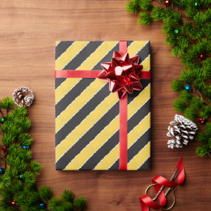 Schwarze Streifen Imitate drehen Weihnachten Geschenkpapier