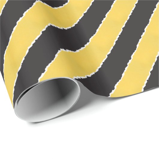 Schwarze Streifen Imitate drehen Weihnachten Geschenkpapier (Rolleneckpunkt)